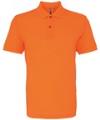 AQ010 Mens Classic Fit Cotton Polo Neon Orange colour image